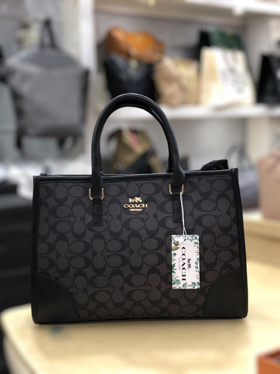 Signature Print Tote Bag for Women (Beige)