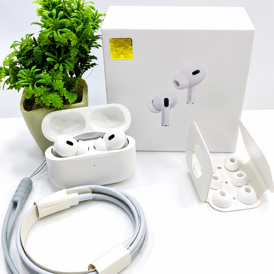 Original White Pro 2 Wireless Earbuds – Box Pack (White)