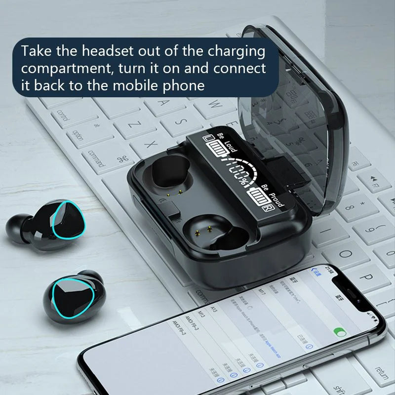M10 TWS Earbuds battery life - 220H call 180H play 40x charging