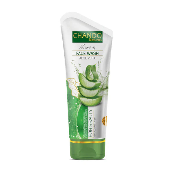 Face Wash | Chando Naturals Aloe Vera Beauty Face Wash 100ml Gentle Hydrating Cleanser for Sensitive Skin