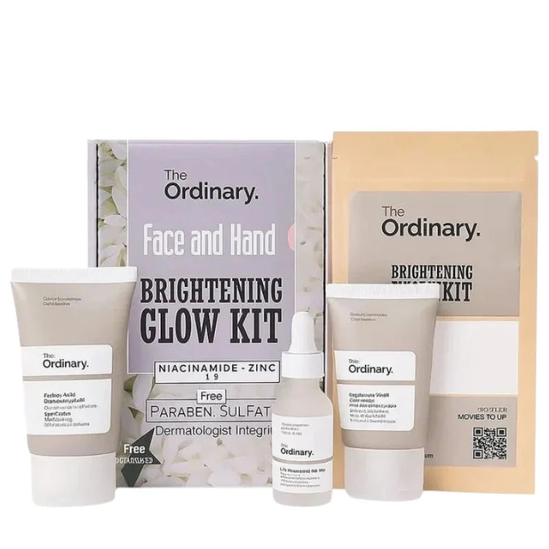 The Ordinary Face & Hand Brightening Glow Kit | Complete Whitening & Hydrating Skincare Set