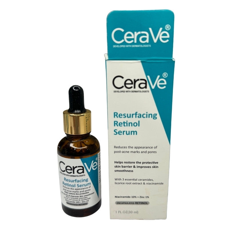 CeraVe Resurfacing Retinol Serum 30ml | Post-Acne Marks, Brightening & Pore Minimizer