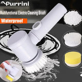 5-in-1 Rechargeable Magic Brush | Handheld Electric Scrubber | 360° Rotating with 3 Replaceable Multipurpose Brush Heads view 4
