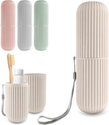Portable Toothbrush & Toothpaste Holder Case | Travel Storage Box with Cup Function view 6
