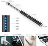 USB Rechargeable Flameless Arc Lighter | Flexible & Windproof Electric Wand Lighter view 3