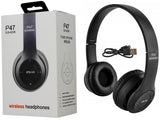P47 Wireless Headphones | Bluetooth Foldable Headset | Stereo Sound | FM Radio & TF Card Support | Built-in Microphone view 2