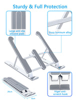 Plastic Foldable & Portable Laptop Stand | Lightweight Adjustable Laptop Holder | High-Quality ABS view 5