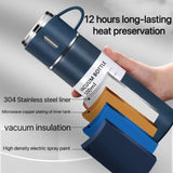3 Cup 500ML Double-Layer Stainless Steel Vacuum Flask Set | Hot & Cold | Travel Thermos view 2
