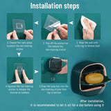 Dark Green | Self-Adhesive Wall-Mounted Luxury Soap Holder with Lid and Drainage Tray view 6