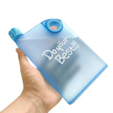 Blue Ultra Slim Notebook Style Water Bottle 380ml | Portable Memo Bottle for Travel, School & Office view 4
