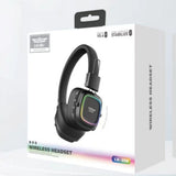 Lelisu LS-258 Wireless Stereo Headphones | Bluetooth 5.4 Over-Ear Headset with Type-C Charging & LED Lights view 3