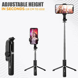 NeePho P170S Selfie Stick Tripod | Extendable , Bluetooth Remote, Universal Smartphone Mount | Durable Metal Build & Lightweight Design view 3