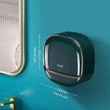 Dark Green | Self-Adhesive Wall-Mounted Luxury Soap Holder with Lid and Drainage Tray view 3