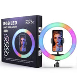 MJ36 RGB LED Ring Light 36cm with 16 Colors, Brightness Control & Phone Holder view 2