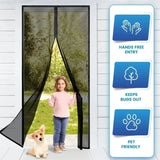Hands-Free Retractable Magnetic Door Mesh | Magic Mesh Screen Door with Magnetic Closure | Random Colors view 4
