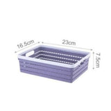 Multi-Purpose Woven Plastic Storage Basket with Handles Organizer Bin for Office, Pantry, and Home view 2