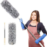 Extendable Microfiber Duster with Telescopic Handle | Long Reach, Bendable Head & Washable Cleaner view 1