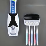 Automatic Toothpaste Dispenser Set with Wall-Mounted Toothbrush Holder | Touch-Free Bathroom Organizer view 6