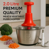 2L Manual Food Chopper | Stainless Steel Bowl & 4 Sharp Blades view 4