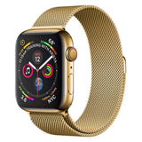 Gold | Apple Watch Milanese Magnetic Loop Strap | Stainless Steel Band  | 42mm / 44mm / 45mm view 4