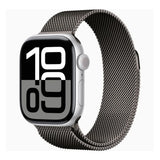 Grey | Apple Watch Milanese Magnetic Loop Strap | Stainless Steel Band  | 42mm / 44mm / 45mm view 4