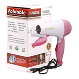 Nova NV-1290 Foldable Hair Dryer | 1000W Hot Air Styling & Quick Drying Machine view 1
