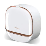 Milky White | Self-Adhesive Wall-Mounted Luxury Soap Holder with Lid and Drainage Tray view 1