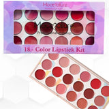 Moccallure Professional 18-Colors Lipstick Kit | Long-Lasting, Hydrating & Compact Makeup Palette view 1