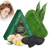Nature Triangle Shampoo Bar | Plant-Based Herbal Hair Growth Soap | Calming, Strengthening & Eco-Friendly view 1
