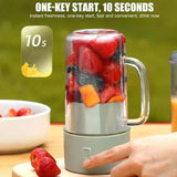 Crusher Juicer 2-in-1 Mini Portable Blender | USB Rechargeable | 6-Blade High-Speed Juicer | Random Color view 2