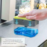 Soap Pump Dispenser & Sponge Holder for Kitchen Sink | Press-Type Dishwashing Liquid Dispenser view 2