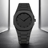 Full Black Aura Quartz Watch – All-Black Aesthetic Men's Watch view 6