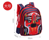 Car Design Primary School Backpack for Boys (Blue) view 5