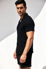 Trendy Black Tracksuit for Men — Premium Soft Fabric Shirt & Trouser Set view 6