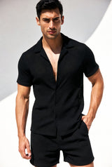 Trendy Black Tracksuit for Men — Premium Soft Fabric Shirt & Trouser Set view 4