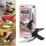 Smart Clever Cutter — 2-in-1 Stainless Steel Scissor & Cutting Board Knife view 4
