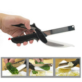 Smart Clever Cutter — 2-in-1 Stainless Steel Scissor & Cutting Board Knife view 3