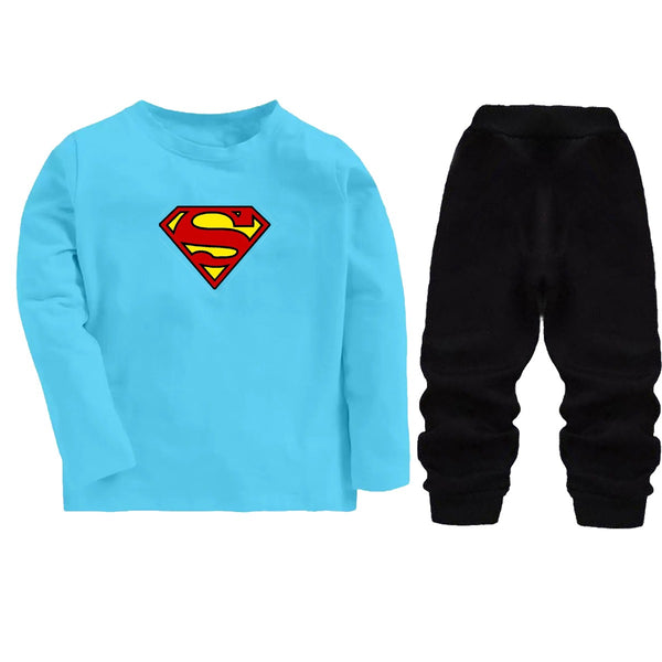 Kids Superhero Tracksuit Set — Super Soft Cotton T-Shirt & Trouser for Boys