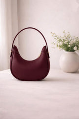 Half Moon Shoulder Bag Minimalist Elegant Handbag for Women (Black) view 4