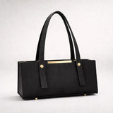 Grace Line Structured PU Leather Tote Bag for Women (Black) view 2