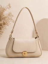 Classic Flap Shoulder Purse for Women (Premium Leather Look Handbag - Black) view 1
