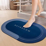 Washroom Mat Non-Slip 2.5mm (Light+Dark Blue) view 3