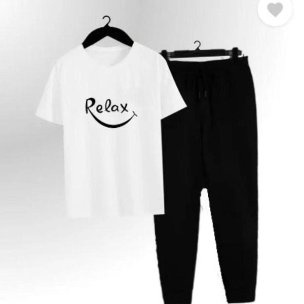 Premium Micro Men's Tracksuit Relax Print (Black, Extra Large)