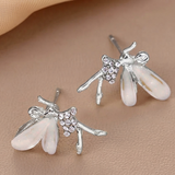 Korean-Style Fairy Stud Earrings (Golden) view 3