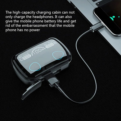 M10 TWS Earbuds with phones - single and binaural switching