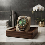 Luxury Oyster-Style Quartz Watch (Green Dial) view 2