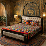 3D Crystal Cotton 3-Piece Bedsheet Set view 2
