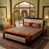 3D Crystal Cotton 3-Piece Bedsheet Set view 3