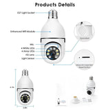 Speed-X Bulb Camera 1080P WiFi 360° Panoramic Security Camera  | Night Vision & Two-Way Audio view 3