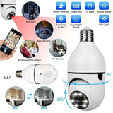 Speed-X Bulb Camera 1080P WiFi 360° Panoramic Security Camera  | Night Vision & Two-Way Audio view 4
